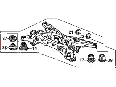 Honda Pilot Rear Crossmember - 50300-SZA-A01