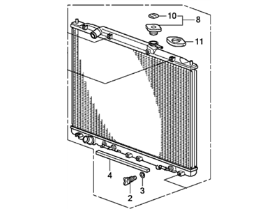 Honda 19010-RN0-A52 Radiator (Denso)