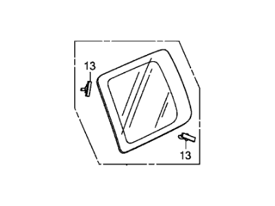 Honda 73560-SZA-A10 Glass Set, L. Quarter (Privacy)(United L-N Glass)