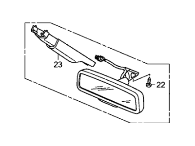 Honda 76400-SZA-A82 Mirror Assembly, Rearview (Monitor)