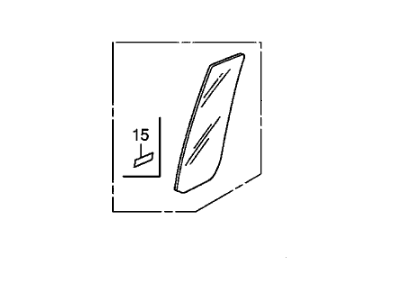 Honda 73405-SZA-A00 Glass Assy., R. RR. Door Quarter (Privacy) (PPG)