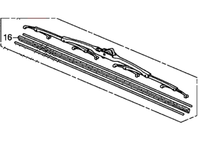 Honda 76620-SZA-A01 Blade, Windshield Wiper (565MM)