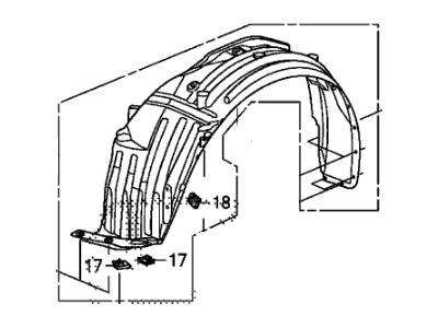 Honda 74101-SZA-A00 Fender, Right Front (Inner)