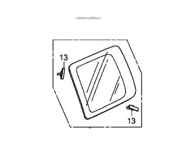 Honda 73510-SZA-A10 Glass Set, R. Quarter (Privacy)(United L-N Glass)