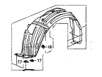 Honda 74151-SZA-A00 Fender, Left Front (Inner)