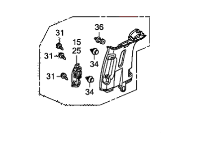 Honda 84181-SZA-A02ZA Garnish Assy., L. Quarter Pillar *NH220L* (CLEAR GRAY)