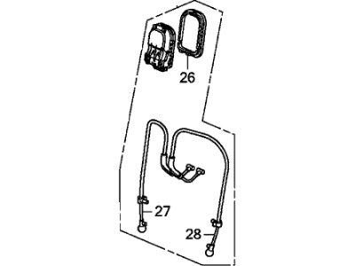 Honda 82243-SZA-A01ZA Lever, R. RR. Seat Reclining *B167L* (BALTIC BLUE)