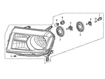 Honda 33150-SZA-A11 Headlight Assembly, Driver Side