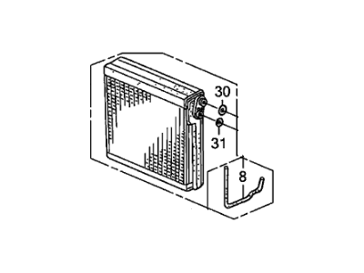 Honda 80215-STX-A01 Evaporator Sub-Assembly