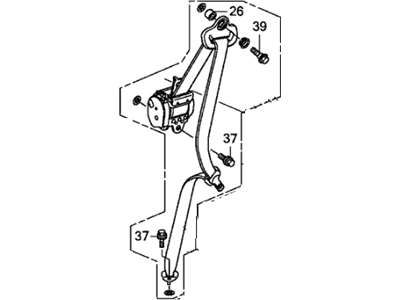 2009 Honda Pilot Seat Belt - 04864-SZA-A00ZC