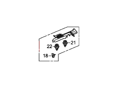 Honda 84261-SZA-A01ZB Garnish Assy., L. RR. Step (Inner) *NH167L* (GRAPHITE BLACK)