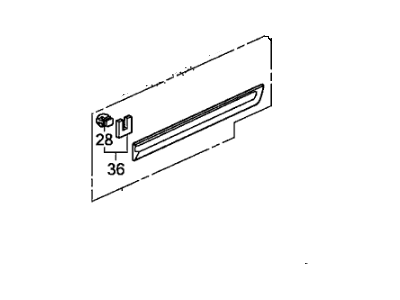 Honda 75303-SZA-A02ZA Protector, R. RR. Door *NH533* (BUMPER DARK GRAY)