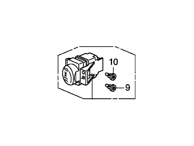 Honda 35550-SZA-A01ZA Switch Assy., Lock (Vtm-4) *NH167L* (GRAPHITE BLACK)