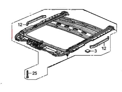 Honda 70110-SZA-A11 Frame Assy., Roof (Res)