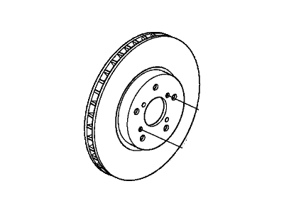 Honda 45251-STX-A00 Disk, Front Brake (17")