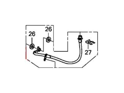 Honda 01466-TP6-A00 Hose Set, Right Rear Brake