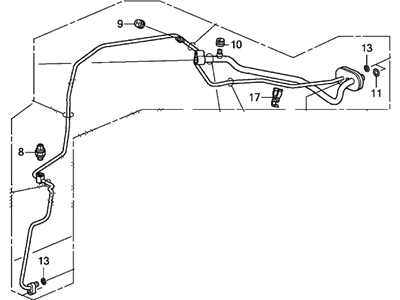 Honda 80321-TP6-A01 Pipe Assembly, Air Conditioner