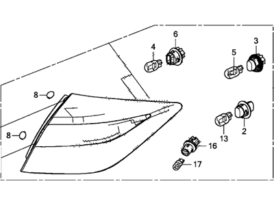 Honda 33500-TP6-A01 Taillight Assy., R.