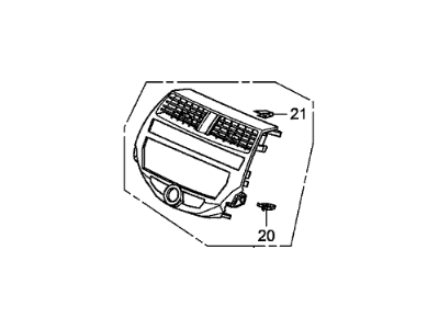 Honda 77250-TA0-A23ZA Panel Assy., Center *NH167L* (GRAPHITE BLACK)