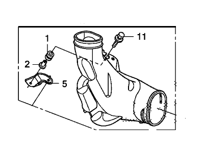 Honda 17243-R70-A00 Tube Assembly B, Air Inlet