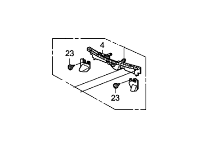 Honda 71108-TP6-A00 Beam, FR. Bumper Center (Upper)