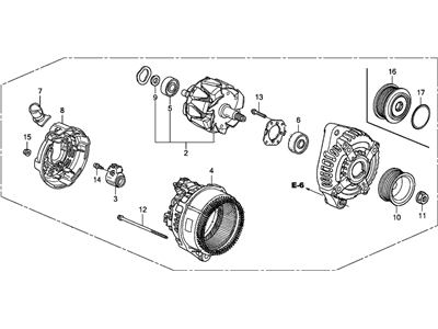 Honda 31100-R70-A01 Alternator Assembly (Csf91) (Denso)