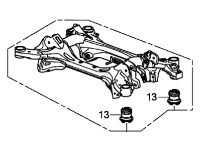 Honda Crosstour Rear Crossmember - 50300-TP7-A51