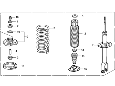 Honda Crosstour Shock Absorber - 52610-TY4-A03