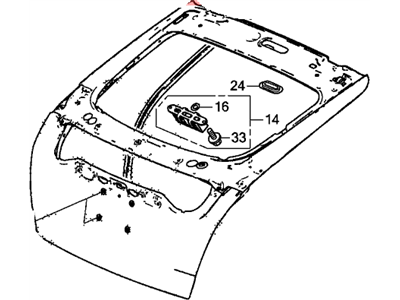 Honda 68100-TP6-305ZZ Tailgate (DOT)