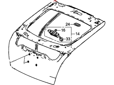 Honda 68100-TP6-A90ZZ Tailgate (DOT)