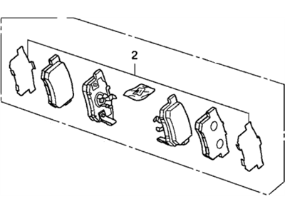 Honda 43022-TP6-A01 Set, Pad Rear