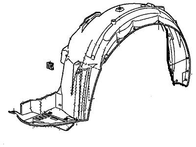 Honda 74150-TP6-A50 Fender Assembly, Left Front (Inner)