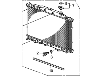 Honda 19010-R53-A01 Radiator (Denso)