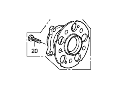 2011 Honda Crosstour Wheel Bearing - 42200-TP7-A02