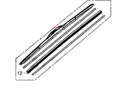 Honda 76730-TP6-A02 Blade, Rear (525Mm)