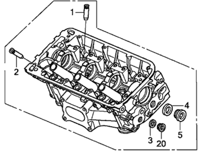 Honda 12300-5G0-810 Head Assembly, Cylinder Rear