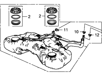 Honda 17044-TK5-A01 Tank Set, Fuel