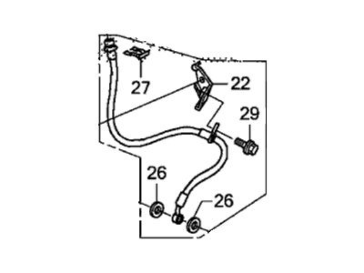 Honda Crosstour Brake Line - 01465-TP6-A02