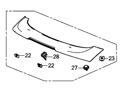 Honda 74900-TP6-A01ZB Garnish Assy., Tailgate Spoiler *G532M* (OPAL SAGE METALLIC)