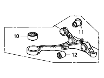 Honda 51360-TP6-C00 Arm, Left Front (Lower)