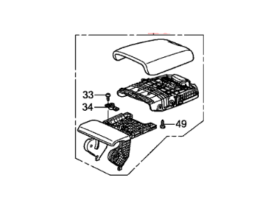 Honda 83450-TP6-A21ZB Armrest Assembly, Console (Bright Ivory) (Leather)