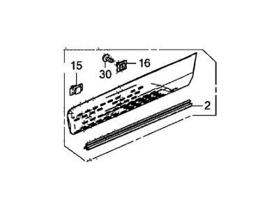 Honda Crosstour Door Moldings - 75313-TP6-A01ZC