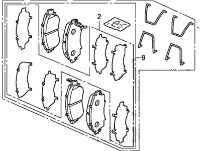 Honda 45022-TP6-A61 Pad Set, Front