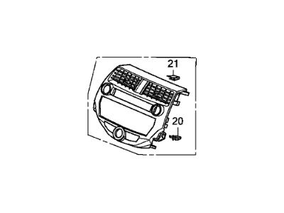 Honda 77250-TA0-A13ZH Panel Assy., Center *NH167L* (GRAPHITE BLACK)