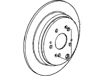 Honda 42510-TP6-A00 Disk, Rear Brake Drum In