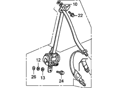 Honda Crosstour Seat Belt - 04818-TP6-A00ZC