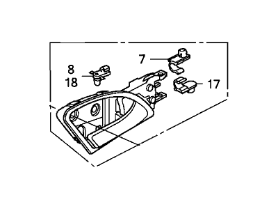 Honda 72120-TA5-A02ZD Handle Assembly, Passenger Side Inside (Grand Bonheur Silver)