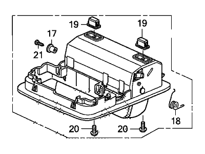 Honda 83250-TA5-A51ZA Console Assy., Roof *NH686L* (Long) (QP LIGHT WARM GRAY)