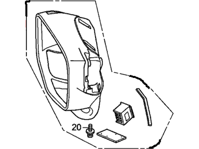 2015 Honda Crosstour Mirror Cover - 76205-TP6-A61