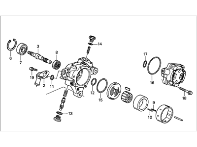 Honda 56100-RAA-A03RM Power Steering Pump